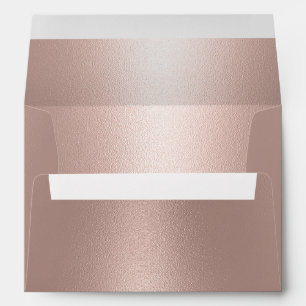 Enveloppe Mariage moderne Faux Rose Gold Foil 5X7