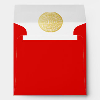 Enveloppe Mariage moderne Gold Double Happiness No. 10