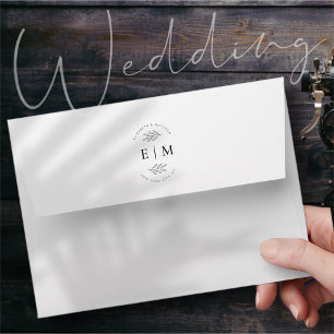 Enveloppe Mariage Moderne Minimaliste Élégant Chic