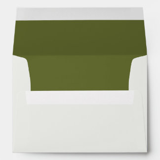 Enveloppe Mariage Moderne Minimaliste Neutre Crème et Olive