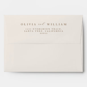 Enveloppe Mariage Moderne Minimaliste Rustique