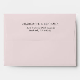 Enveloppe Mariage moderne rose vif 5,25x7,25