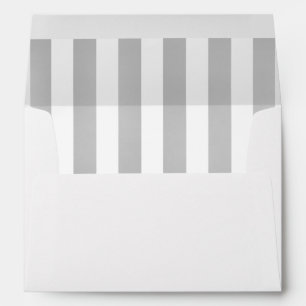 Enveloppe Mariage moderne Silver Stripes