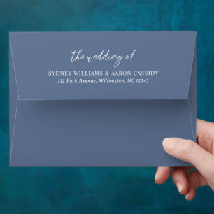 Enveloppe Mariage moderne Sydney Dusty Blue