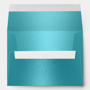 Enveloppe Mariage moderne Turquoise Élégant Turquoise 5X7