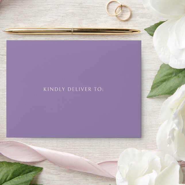Enveloppe Mariage moderne violet simple (Wedding)