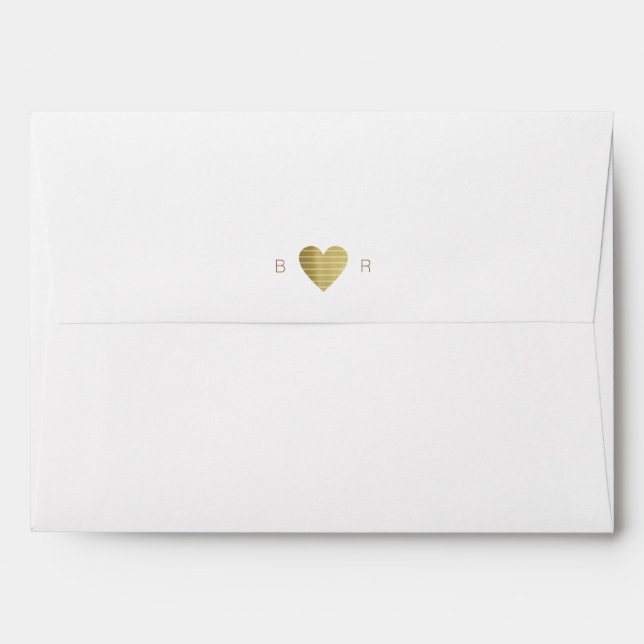 Enveloppe mariage monogramme (ses initiales et ses initiales (Dos (Haut rabat))