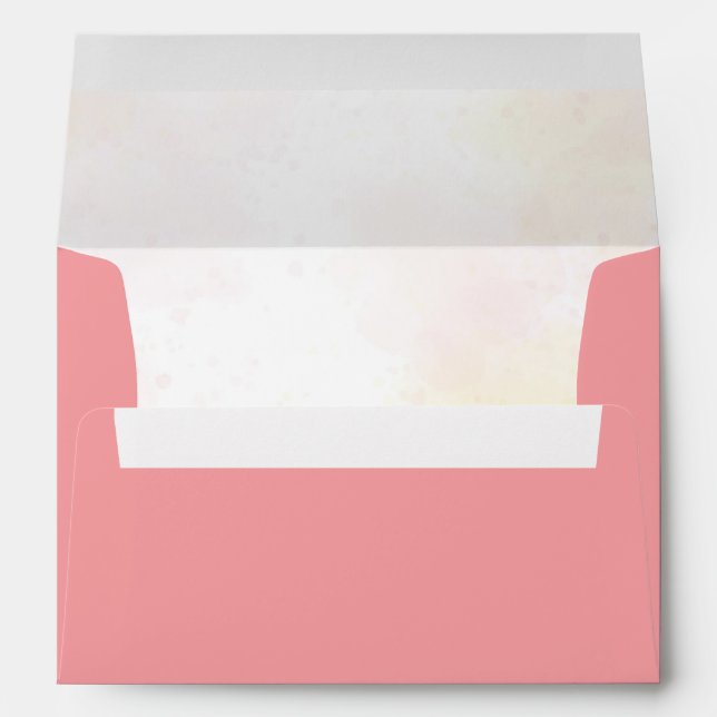 Enveloppe Mariage motif abstrait aquarelle (Dos (Bas))