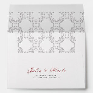 Enveloppe Mariage Motif classique complexe de géométrie vint