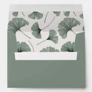 Enveloppe Mariage Motif Russe Sage Green Ginkgo