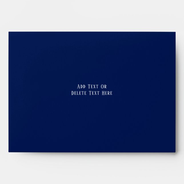 Enveloppe Mariage Navy Blue and Orange Peony (Devant)