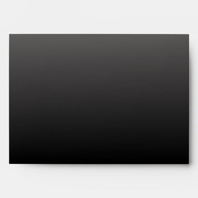 Enveloppe Mariage noir et or de luxe (Devant)