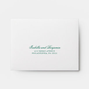 Enveloppe Mariage officiel RSVP traditionnel Emerald Green