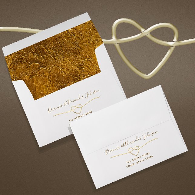Enveloppe Mariage or chic (Créateur téléchargé)