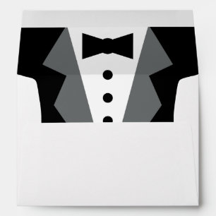 Enveloppe Mariage ou événement en smoking noir