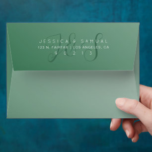 Enveloppe Mariage (ou événements spéciaux) Monogramme de scr