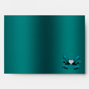 Enveloppe Mariage Peacock turquoise