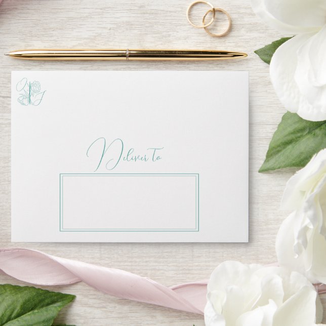Enveloppe Mariage Peony Elegance (Wedding)