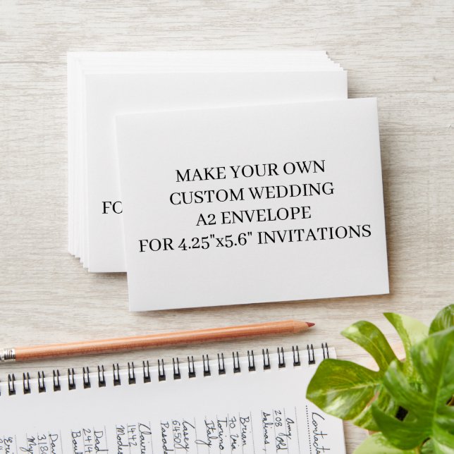 Enveloppe Mariage personnalisé élégant A2 (Stacked)