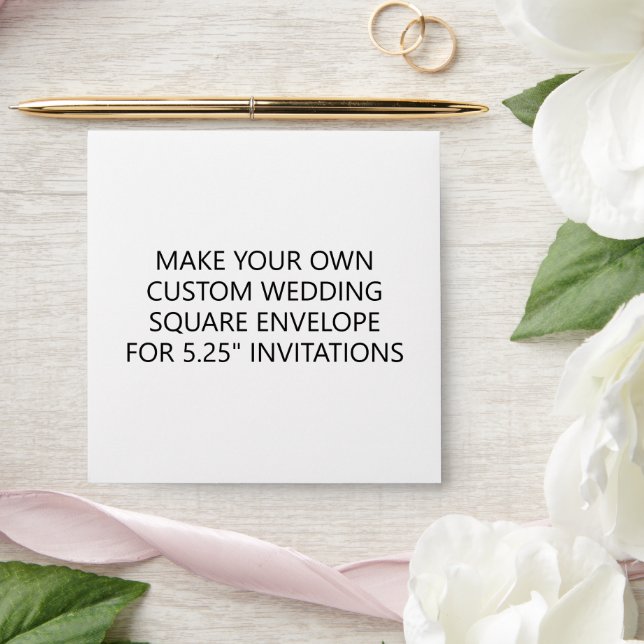 Enveloppe Mariage personnalisé moderne Carré 5,25 pouces (Wedding)