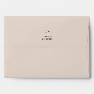 Enveloppe Mariage personnalisé rose vintage