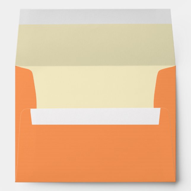 Enveloppe Mariage pré-adresse orange simple (Dos (Bas))