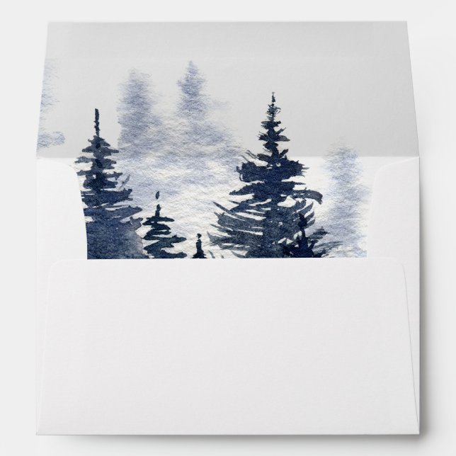 Enveloppe Mariage pré-adressée Blue Mountain (Dos (Bas))