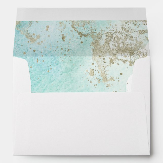 Enveloppe Mariage préadressée aux ondulations (Dos (Bas))