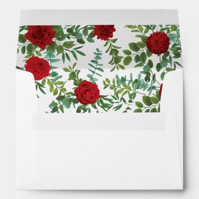 Enveloppe Mariage Red Rose (Dos (Bas))