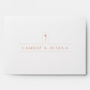 Enveloppe Mariage rétro à ressort Palm