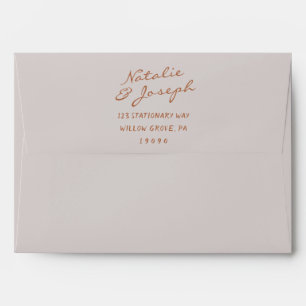 Enveloppe Mariage rétro de la terre de l'automne