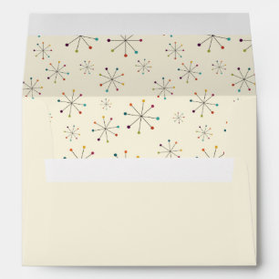 Enveloppe Mariage rétro de style moderne du Moyen-siècle