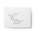 Mariage romantique moderne RSVP Card Retour