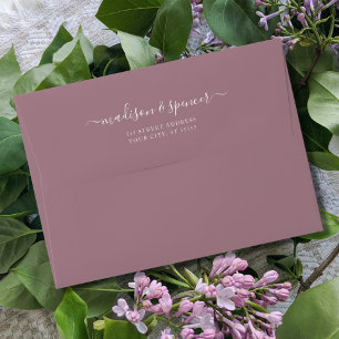 Enveloppe Mariage rose 5 x 7 Mauve Mauve Mauve, so