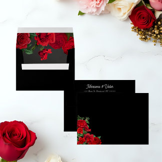 Enveloppe Mariage Rose élégante