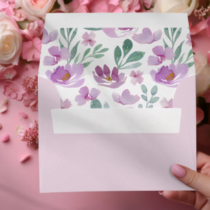 Enveloppe Mariage rose Eucalyptus Floral Rustique