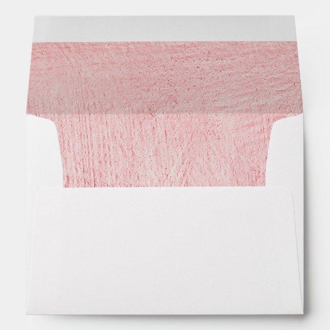 Enveloppe Mariage rose Gold Lined 5x7 (Dos (Bas))