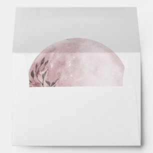 Enveloppe mariage rose pâle de la pleine lune