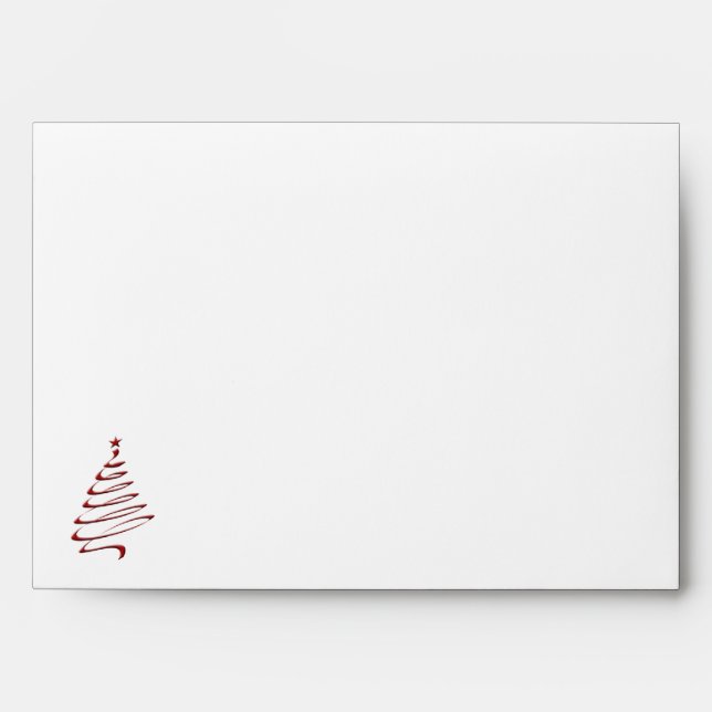 Enveloppe Mariage rouge des flocons de Noël (Devant)