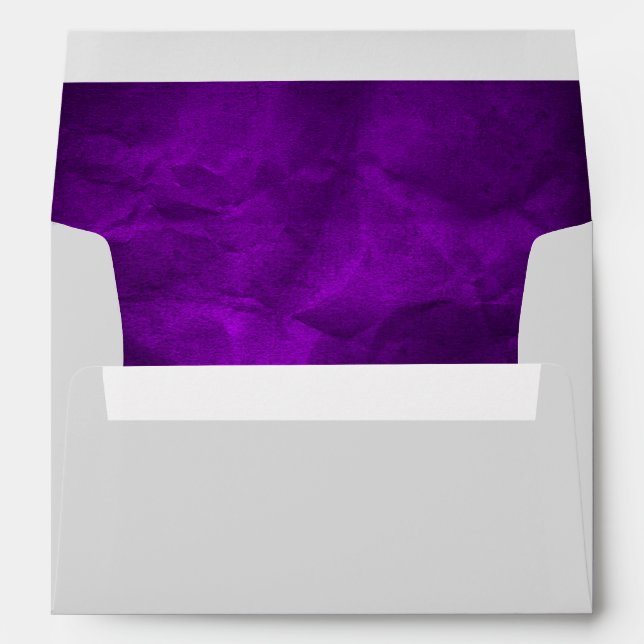 Enveloppe Mariage royal violet brillant (Dos (Bas))