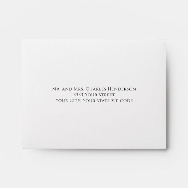 Enveloppe Mariage RSVP bleu élégant (Devant)