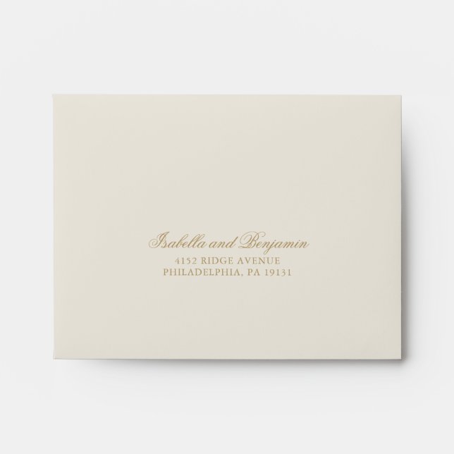Enveloppe Mariage RSVP classique élégant (Devant)