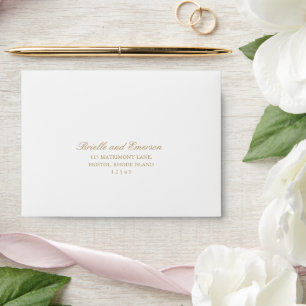 Enveloppe Mariage RSVP Elégant de monogramme de couronne d'o