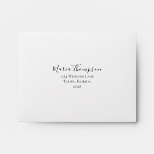 Enveloppe Mariage RSVP Simple Minimaliste Modèle de base