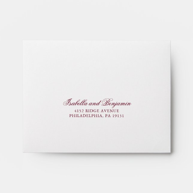 Enveloppe Mariage RSVP traditionnel bourguignon (Devant)