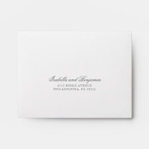 Enveloppe Mariage RSVP traditionnel Gray Formal élégant