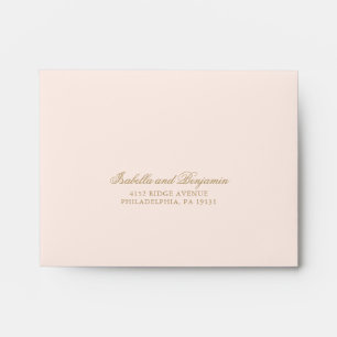 Enveloppe Mariage RSVP traditionnel rose vif