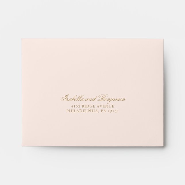 Enveloppe Mariage RSVP traditionnel rose vif (Devant)