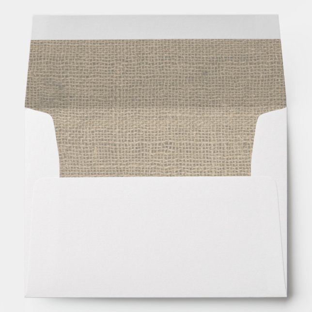 Enveloppe Mariage russe Burlap - Adresse sur le do (Dos (Bas))
