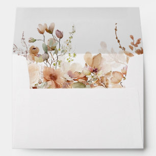 Enveloppe Mariage Rustique Boho Garden Flowers